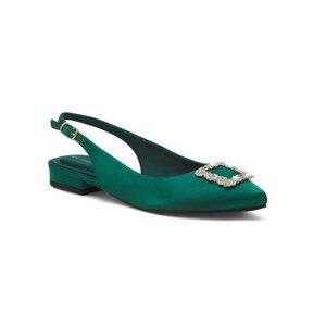 ANNE KLEIN Green Kith Slingback Flats